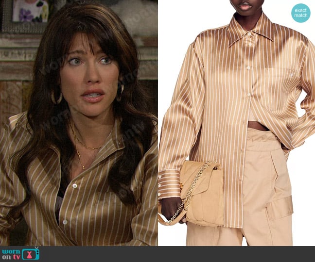 Sandro Kurtis Blouse worn by Steffy Forrester (Jacqueline MacInnes Wood) on The Bold and the Beautiful