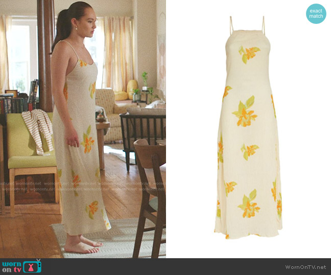 Wornontv Bellys Ivory Floral Print Maxi Dress On The Summer I Turned Pretty Lola Tung 