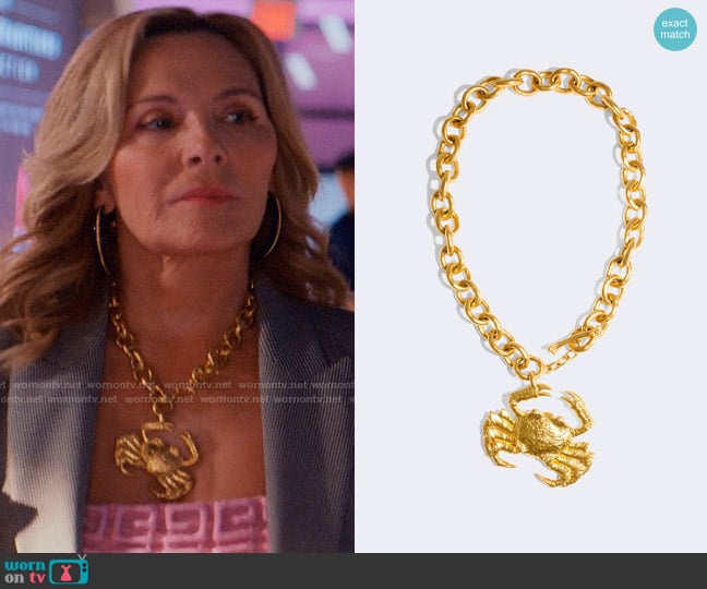 Schiaparelli Zodiac Cancer Necklace worn by Madolyn Addison (Kim Cattrall) on Glamorous