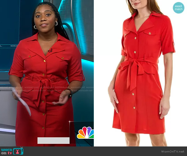 WornOnTV: Kay Angrum’s red safari dress on NBC News Daily | Kay Angrum ...