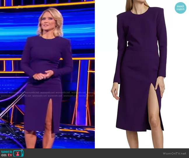 WornOnTV: Sara’s purple slit dress on The Chase | Sara Haines | Clothes ...