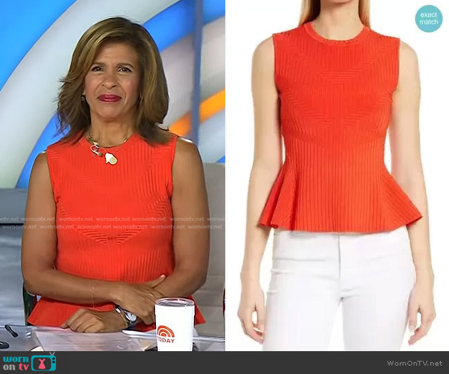 Sleeveless Peplum Sweater by Halogen worn by Hoda Kotb on Today