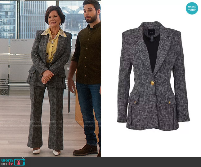 Smythe Longline Tweed Blazer worn by Margaret Wright (Marcia Gay Harden) on So Help Me Todd