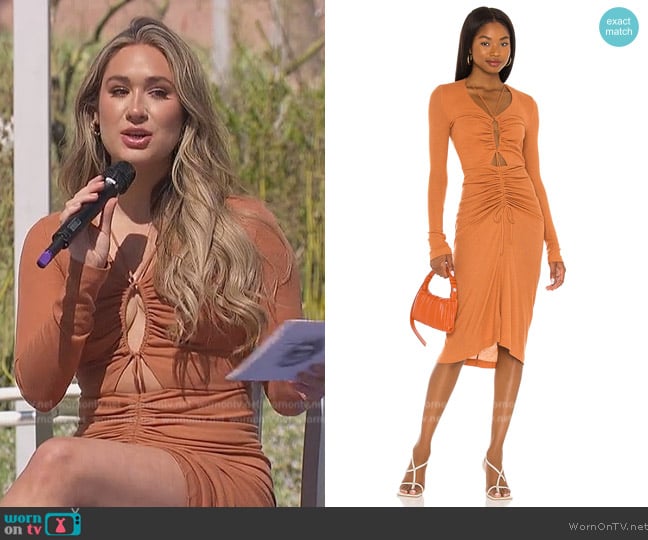  Zuri Midi Dress of Sone of Style worn by Rachel Recchia on The Bachelorette