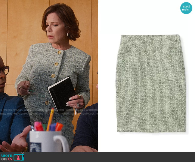 St John Stretch Boucle Slub Skirt worn by Margaret Wright (Marcia Gay Harden) on So Help Me Todd