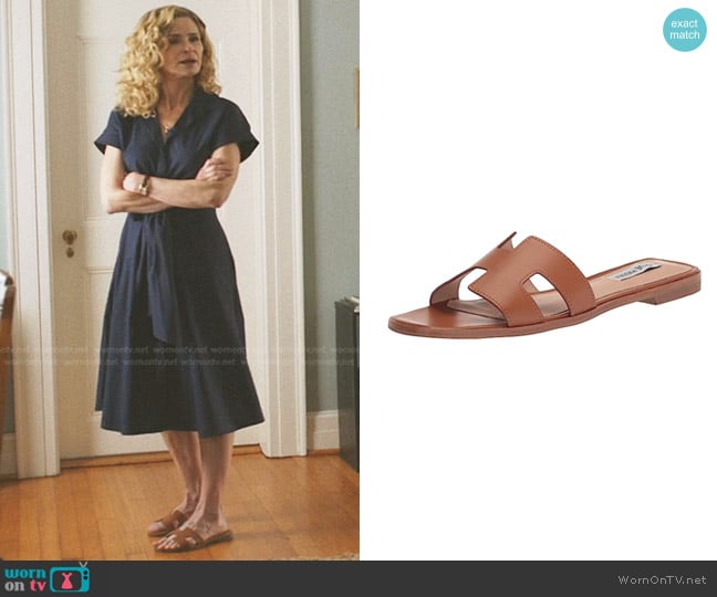 Steve Madden Hadyn Slide Sandals worn by Julia (Kyra Sedgwick) on The Summer I Turned Pretty