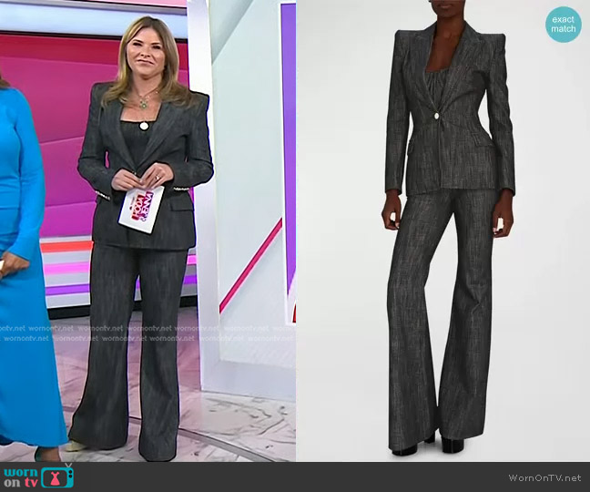 WornOnTV: Jenna’s grey denim suit on Today | Jenna Bush Hager | Clothes ...