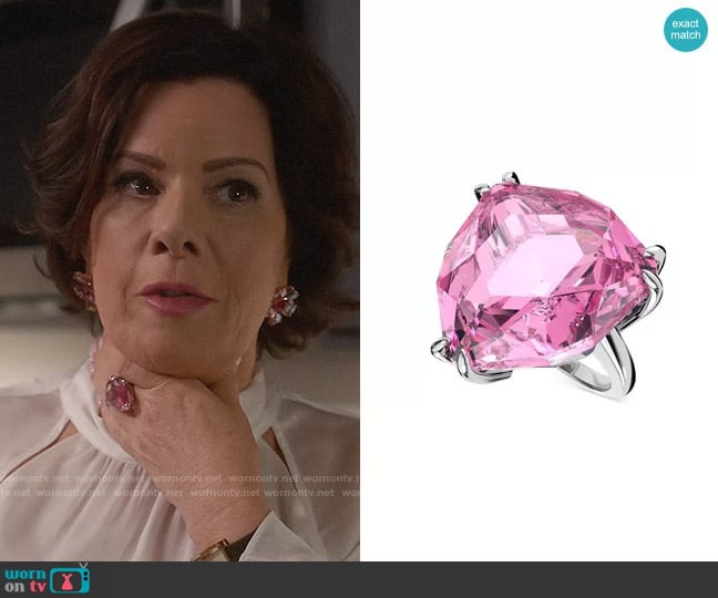 Swarovski Millenia Cocktail Ring worn by Margaret Wright (Marcia Gay Harden) on So Help Me Todd