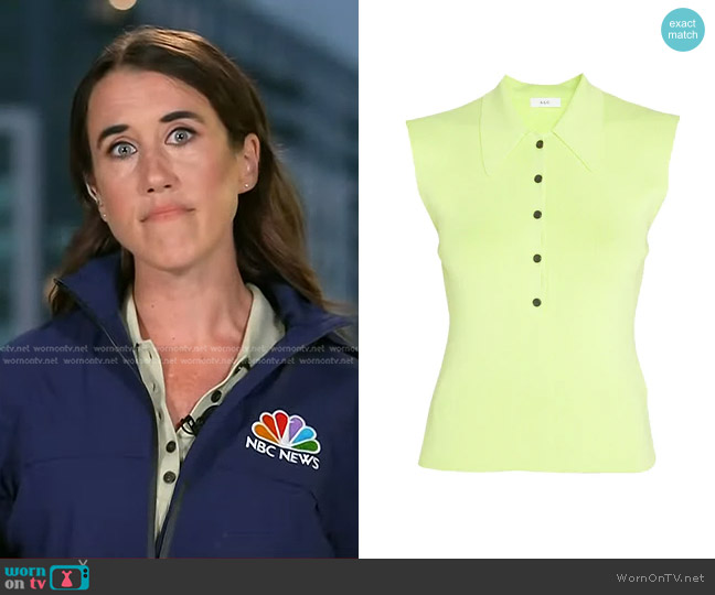 A.L.C. Taylor Top ini Green Kick worn by Maggie Vespa on Today