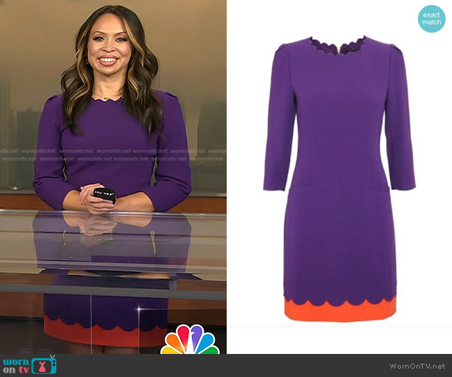 WornOnTV: Adelle’s purple scalloped dress on Today | Adelle Caballero ...