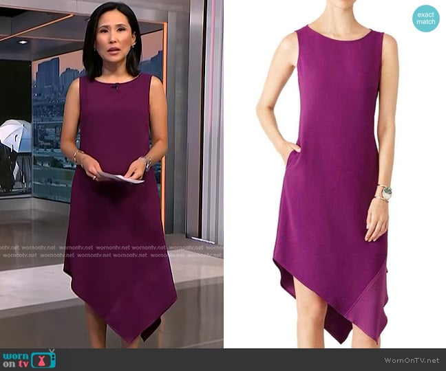 Trina Turk Joyous Asymmetrical Dress worn by Vicky Nguyen on NBC News Daily