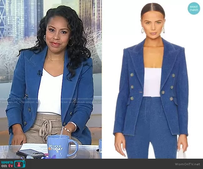 Veronica Beard Naira Dickey Jacket worn by Sheinelle Jones on Today