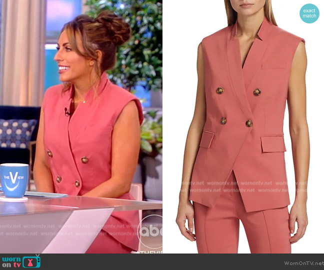 Veronica Beard Amika Double-Breasted Vest worn by Alyssa Farah Griffin on The View