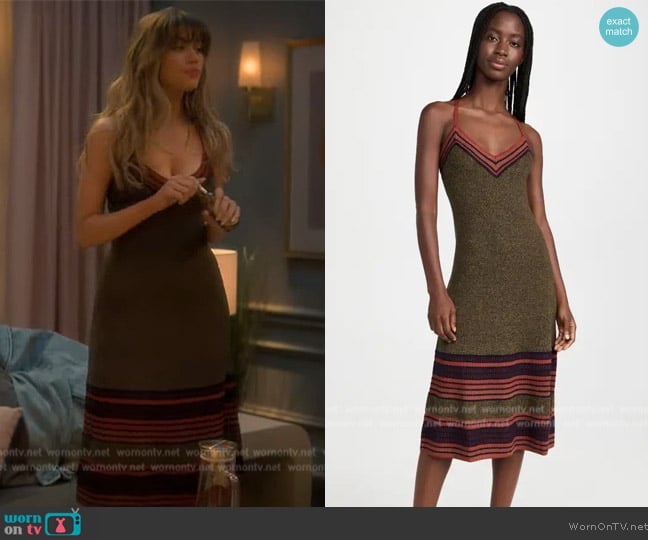 Wales Bonner Fusion Dress worn by Lauryn (Amelie Zilber) on Grown-ish