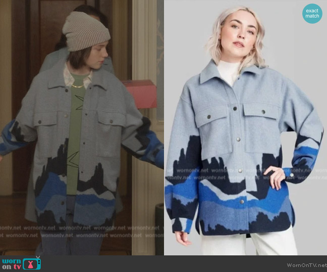 Wild Fable Light Blue Landscape Jacket worn by Rose / Rock Goldenblatt (Alexa Swinton) on And Just Like That