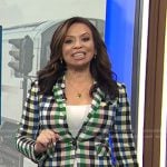 Adelle’s multicolor check blazer on Today