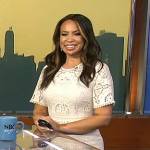 Adelle’s white scalloped lace dress on Today