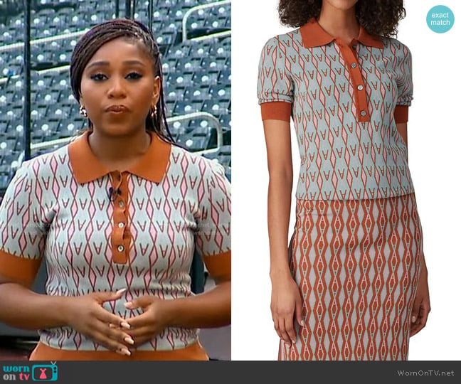 Aknvas Andie Top worn by Somara Theodore on Good Morning America