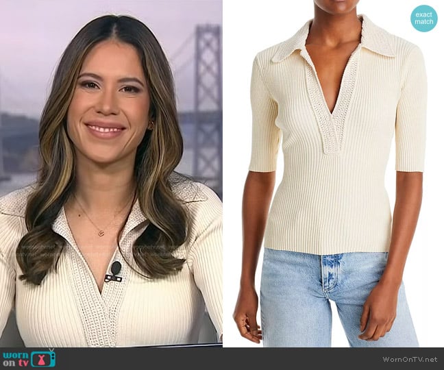 A.L.C. Adrian Knit Top worn by Deirdre Bosa on NBC News Daily