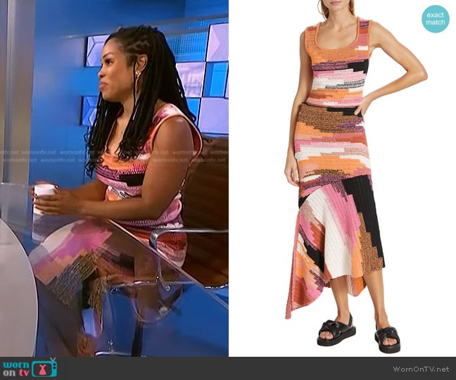 A.L.C. Brayden Top and Nova Skirt worn by Dr. Uché Blackstock on NBC News Daily