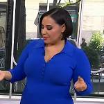 Alejandra Ramos’s blue ribbed polo dress on Today