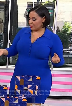 Alejandra Ramos's blue ribbed polo dress on Today