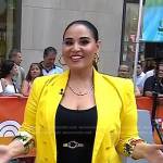 Alejandra’s yellow double breasted blazer on Today