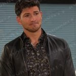 Alex’s black floral print shirt on Days of our Lives