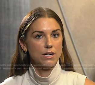 Alex Morgan’s beige mock neck top on Today