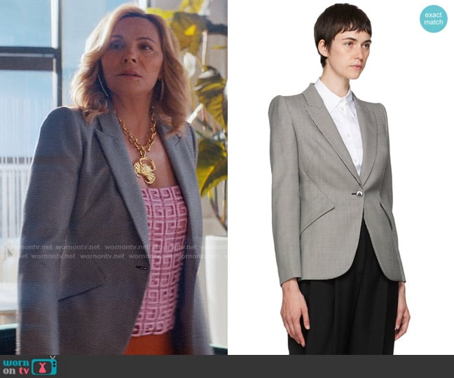 Alexander McQueen Wool Blazer worn by Madolyn Addison (Kim Cattrall) on Glamorous