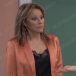 Alexis’s orange satin blazer on General Hospital