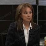 Alexis’ pinstripe blazer on General Hospital