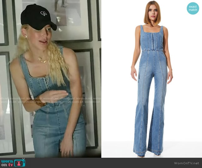 Alice + Olivia Chels Denim Corset Jumpsuit worn by Galey Alix on Today