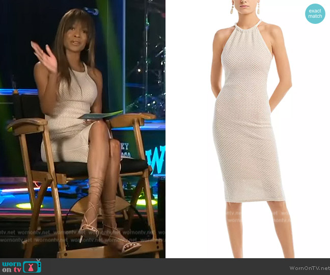 Alice + Olivia Jovi Pointelle Knit Dress worn by Zuri Hall on Access Hollywood