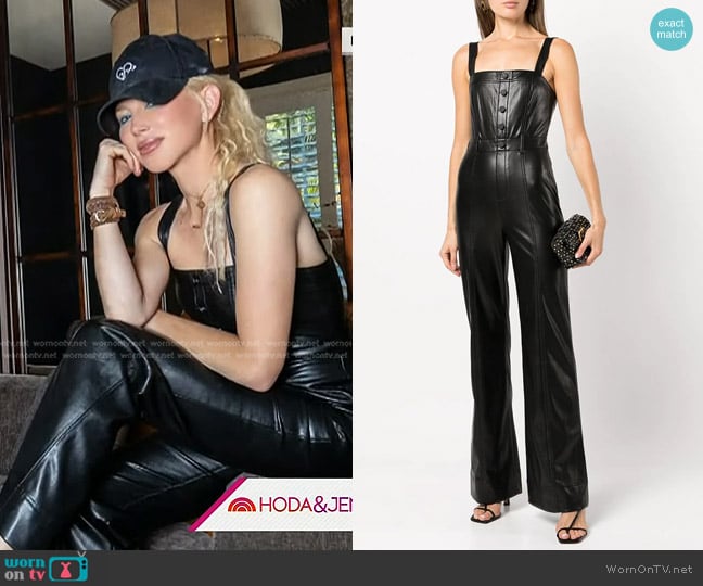 Alice + Olivia Linette Faux Leather Jumpsuit worn by Galey Alix on Today