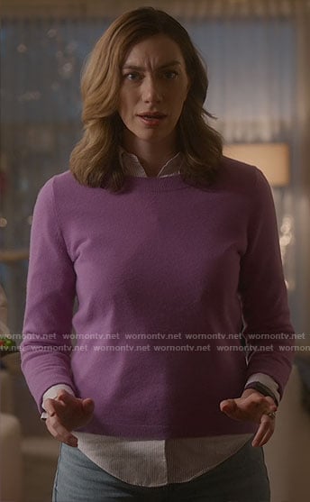 Allison's purple sweater on So Help Me Todd