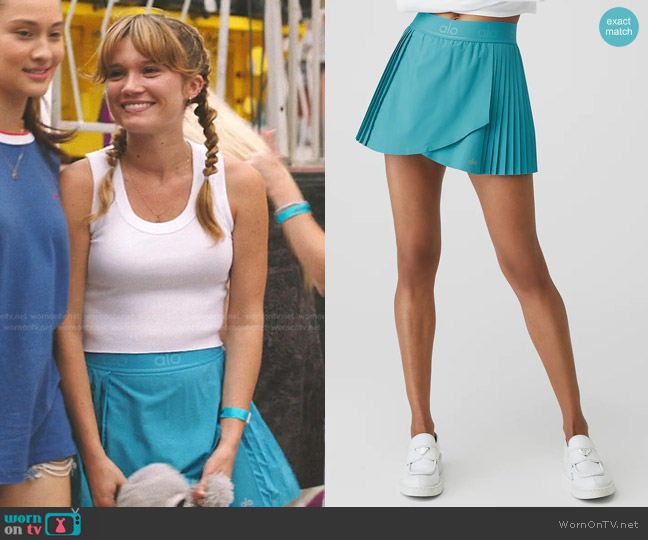 Alo Aces Tennis Skirt worn by Taylor Jewel (Rain Spencer) on The Summer I Turned Pretty