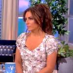 Alyssa’s floral print ruched dress on The View