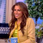 Alyssa’s yellow tweed jacket on The View