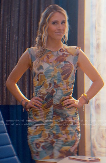 Alyssasays's printed ruched dress on Glamorous