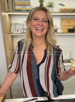 Amanda Freitag’s striped top on Good Morning America