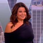 Ana’s navy one shoulder dress on The View