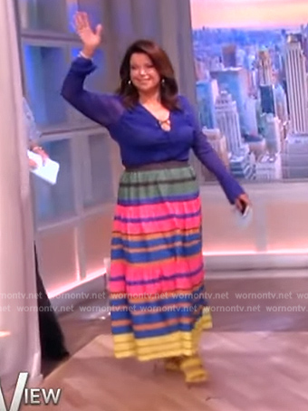 Ana's striped skirt and top on The View