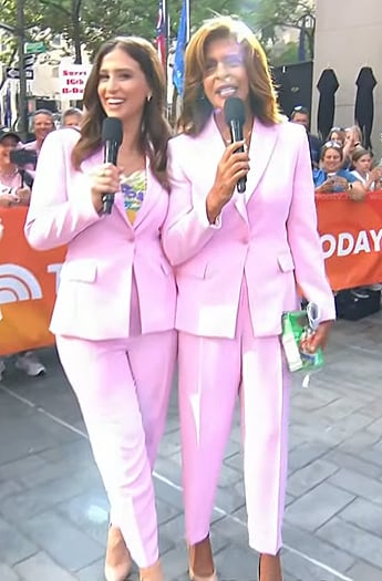 Wornontv Angie Lassman And Hoda S Pink Pant Suit On Today Hoda Kotb