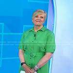 Anne Thompson’s green belted shirtdress on Today