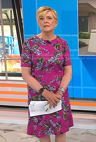 Anne Thompson’s pink floral dress on Today