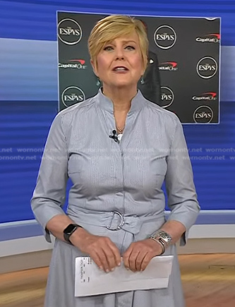 Anne Thompson's striped belted dress on Today