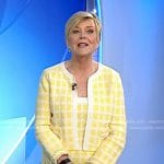 Anne Thompson’s yellow check teed jacket and dress on Today