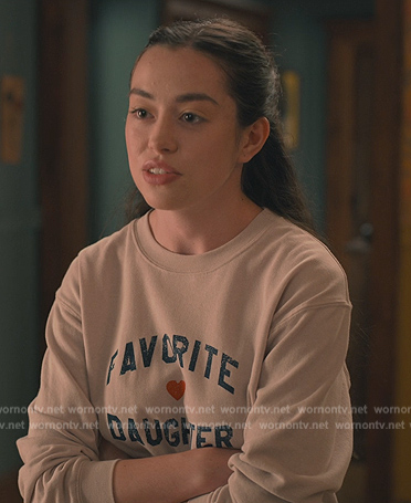 Annie's favorite daughter print sweatshirt on Sweet Magnolias
