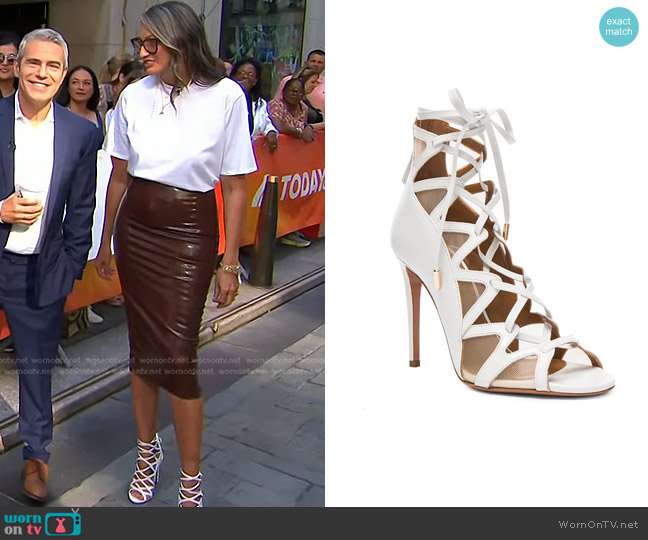 Aquazzura French Lover Leather Heels worn by Jenna Lyons on Today